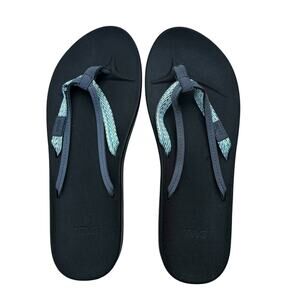 New Teva Women's Flip Flops Women's Size 10 Two Blue Straps